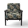 thumbnail image 4 of Designart "Earthy Green Damask Calm" Green Damask Upholstered Accent Chair - Cottage Arm Chair For Living Room, 4 of 7