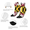 thumbnail image 4 of Women Men Athletic Socks Flag Of Maryland Cushioned Quarter Ankle Socks, 4 of 7