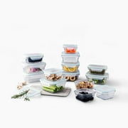 Open Box Glasslock Oven and Microwave Safe Glass Food Containers 28 Piece Set