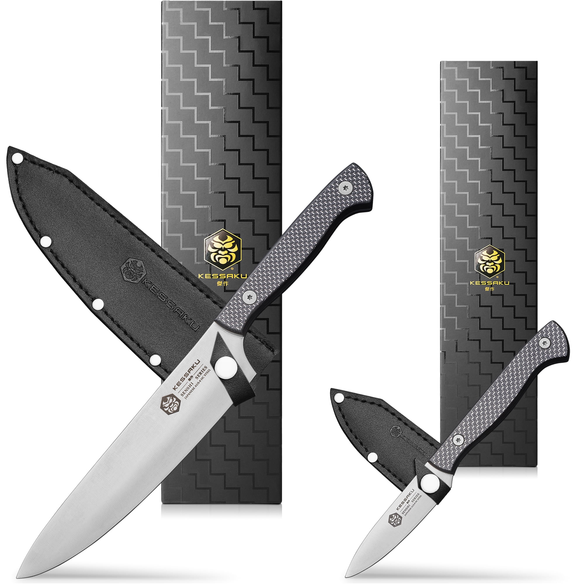Kessaku 8Inch Chef and 3.5Inch Paring Senshi Series Knife Set
