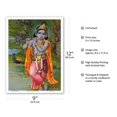thumbnail image 2 of Lord Krishna - Hindu Deity - India - Vintage Religious Art - Master Art Print (Unframed) 9in x 12in, 2 of 4