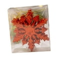thumbnail image 1 of Adornos navideños colgantes de copos de nieve, 6 unidades multifuncionales para fiestas de temporada Rojo, 1 of 9
