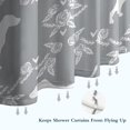 thumbnail image 6 of Terrier Dog Silhouette Dog and Flower Floral Shower Curtain 36"x72" ,Bathroom Decorative Shower Curtains Set with 12 Hooks,Modern Waterproof Washable Shower Curtain, 6 of 6