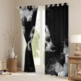 thumbnail image 3 of Castle Fairy Letter Monogrammed A Boy Girl Black Out Curtains,Geometric Honeycomb Curtains Pack of 2 (42x63 Each),Graffiti Splash Bedroom Curtains,Lightweight Room Decor, 3 of 6