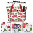 thumbnail image 2 of Tote Bag for Women - Red Christmas Car Pattern Shoulder Bag - Large Utility Work Duffle Bag with Zipper Handbag for Travel, Work, Sprots, 2 of 5