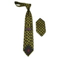 thumbnail image 3 of Mens Steven Land Density 100% Satin Silk Crystal Tie/Hankie Set CR29-12 Gold, 3 of 3