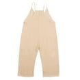 thumbnail image 3 of Girls' Jumpsuits Rompers Khaki Loose Rompers Girls Summer Clothes Girls Outfit 4-5 Years Girls Fashion, 3 of 8