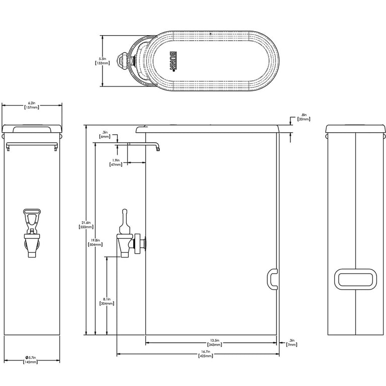 Bunn TDS-5 Iced Tea Dispenser - 5 Gallon