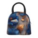 thumbnail image 1 of Disketp Elegant Blue Gold Blooms Bolsa Térmica para Almuerzo, Lonchera con Abertura Amplia y Gran Capacidad, Organizador Reutilizable para Mujeres, Hombres y Adultos, 1 of 6