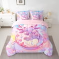thumbnail image 2 of Castle Fairy Cartoon Pink Salamander Twin Bedding Sets,Axolotl Bedding Comforter Set, 2 of 8