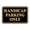 Black Gold, variant on Signs ByLITA Classic Framed Handicap Parking Only Sign (Brushed Silver) - Small