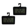 thumbnail image 1 of Refrigerator Thermometer 2 Pack,Wireless Small Digital Fridge Freezer Room Temperature Monitor,Magnet Hook for Indoor Outdoor,Black, 1 of 7