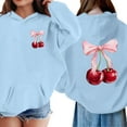 thumbnail image 4 of Mercatoo Girls Long Sleeve Hooded Sweatshirt Thick Graphic Hoodie Cute Pullovers Tops Cute Tween Sweatshirt Blanket for Kids, 4 of 8