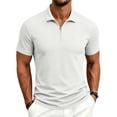 thumbnail image 3 of Rrxhxhs Golf Shirts for Men Waffle Grid Textured Collared Quarter Zip Short Sleeve Breathable Casual Tops,3XL, 3 of 9