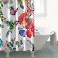 thumbnail image 4 of Pioneer Flower Floral Print Pattern Shower Curtain 84"x72" ,Bathroom Decorative Shower Curtains Set with 12 Hooks,Modern Waterproof Washable Shower Curtain, 4 of 6