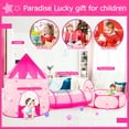 thumbnail image 2 of 3pc Play Tunnels Tent with Baby Ball Pit for 3-6 Years Girls Toddlers Indoor Outdoor Tent Playhouse, 2 of 7