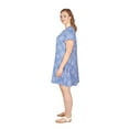 thumbnail image 4 of Larky Lark Womens Plus-Size Key Hole T-Shirt Dress In Free-Spirit Foulard, 4 of 5