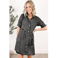 thumbnail image 4 of FOLUNSI Robe en Denim Chic : Lavage Vintage, Jeune Éclat, 4 of 8