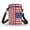 American Flag Print, variant on Uourmeti Pink Rose Butterfly Cell Phone Purse, with Zipper Crossbody Bag Two Layer Mini Pouch for Hiking and Daily Travel