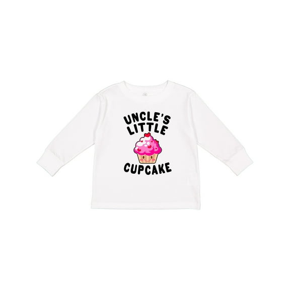 Inktastic Uncles Little Cupcake Girls Long Sleeve Toddler T-Shirt