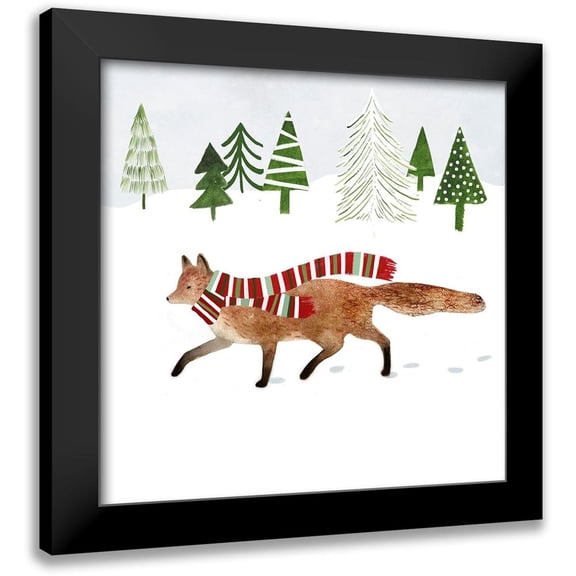 Borges, Victoria 12x12 Black Modern Framed Museum Art Print Titled - Woodland Christmas II