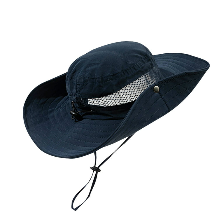 GMMGLT Fishing Sun Hat Cowboy Style Waterproof Outdoor Sun Protection Hat, Bucket Hats for Men Women, Fishing Hat Wide Brim Foldable Summer Hat, Men's