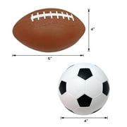 Play Day Inflatable Childrens Mini Sports Ball Set, Rubber Multicolor/Multisports, 4 Pieces