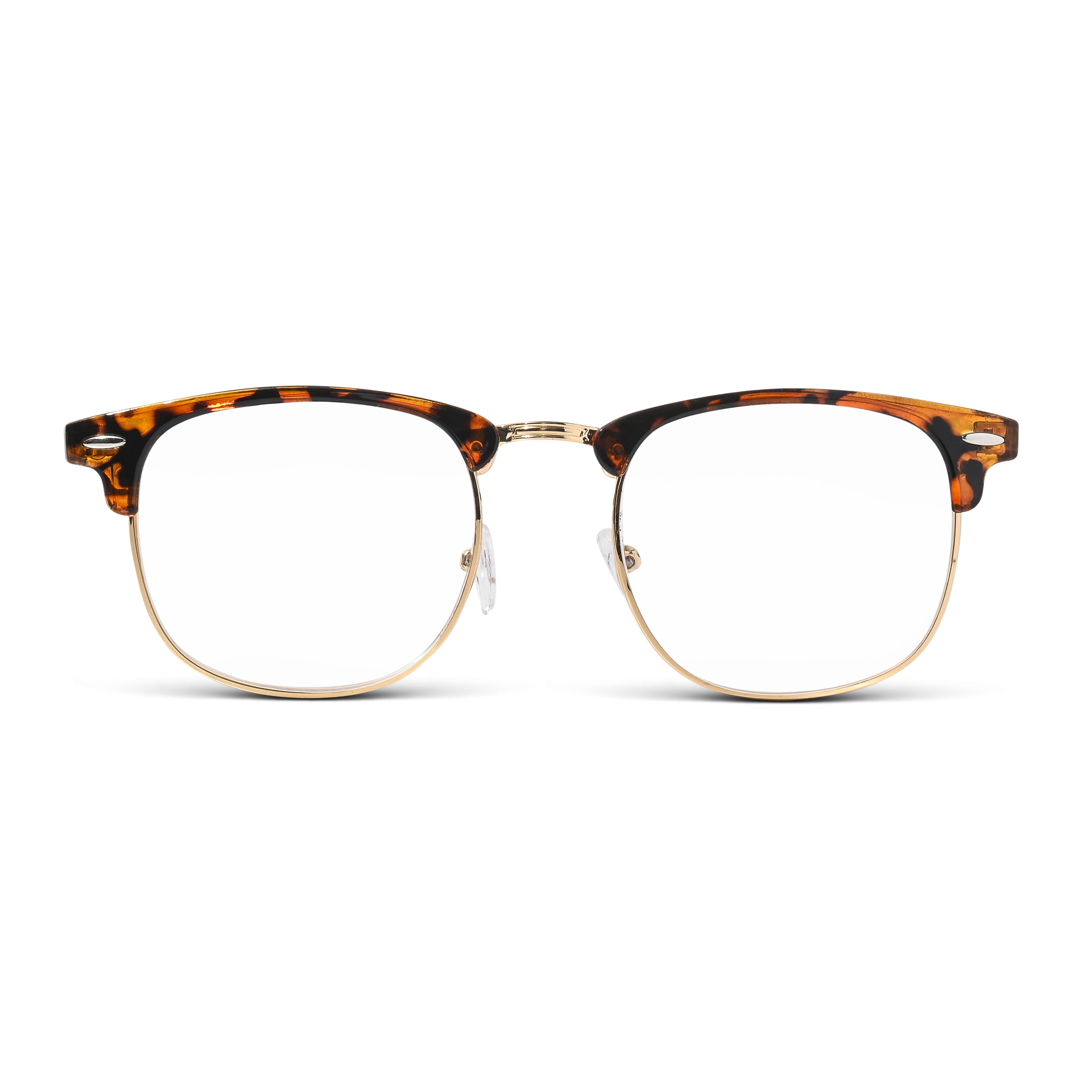 In Style Eyes Sellecks Unisex High Magnification Retro Reading Glasses, Classic Browline Style, Tortoise, 7.0x