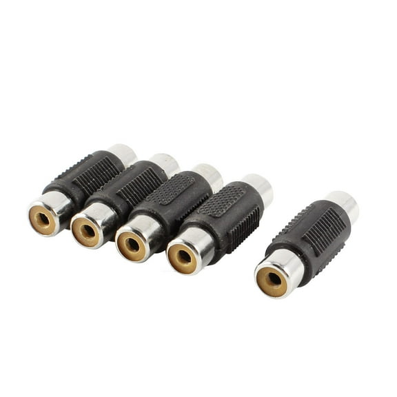 Unique Bargains F/F Female RCA Coupler Coaxial Cable Connectors for CCTV Camera 5 Pcs