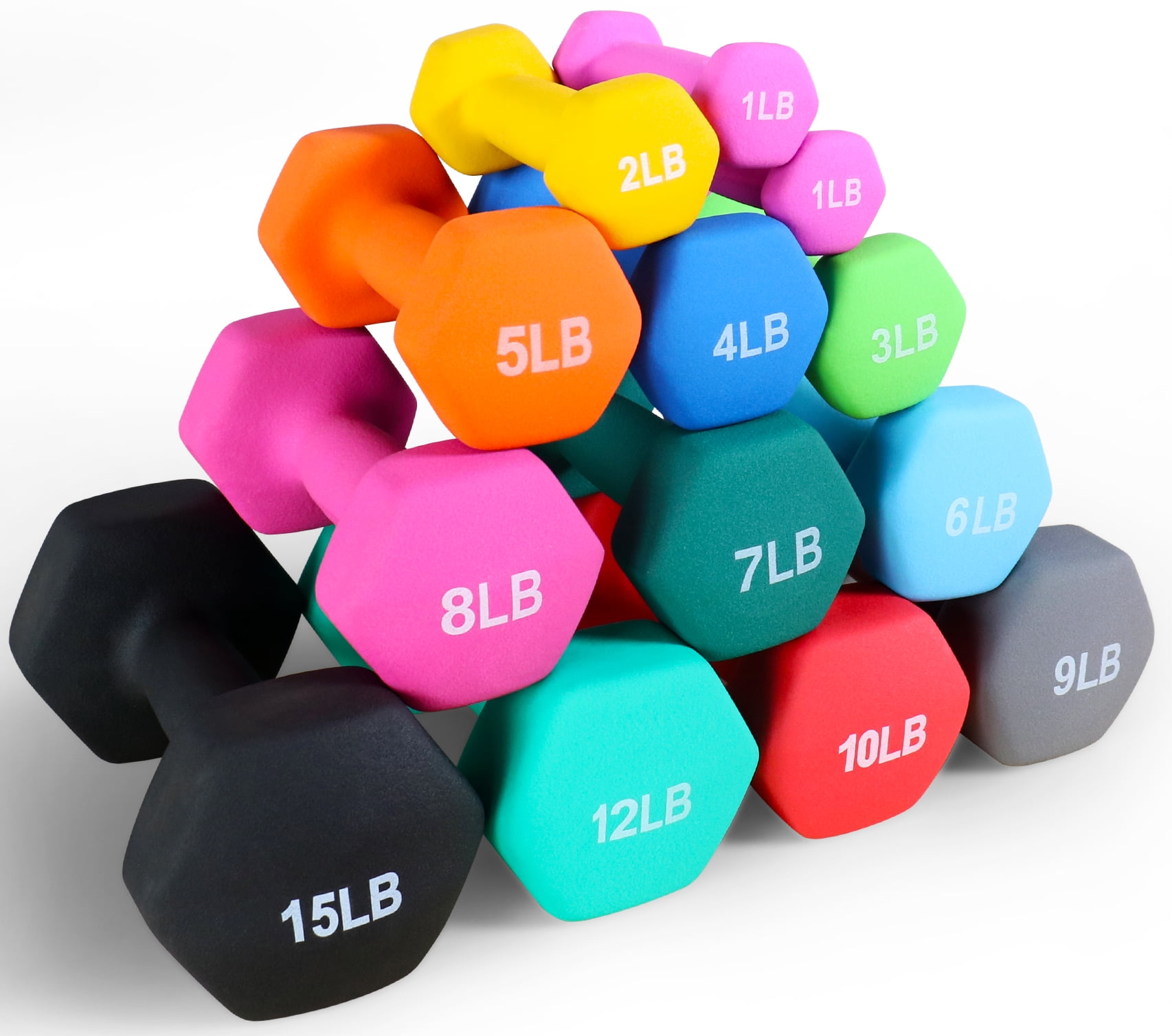BalanceFrom All Purpose Neoprene Coated Dumbbells, 3 lb, Pair