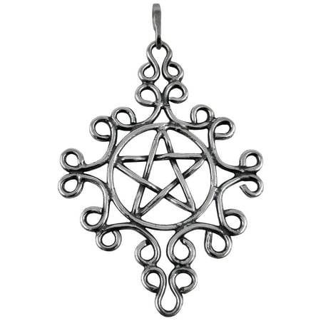 Sterling Silver Pentacle Charm Holder Pendant Wicca