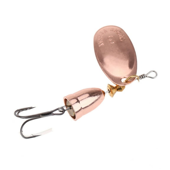 Yoetaun Sequins Artificial Baits Spinner Fishing Lures with Triple Hooks Hard Metal Spinner Baits Fishing Gears Enduring Coppers 0
