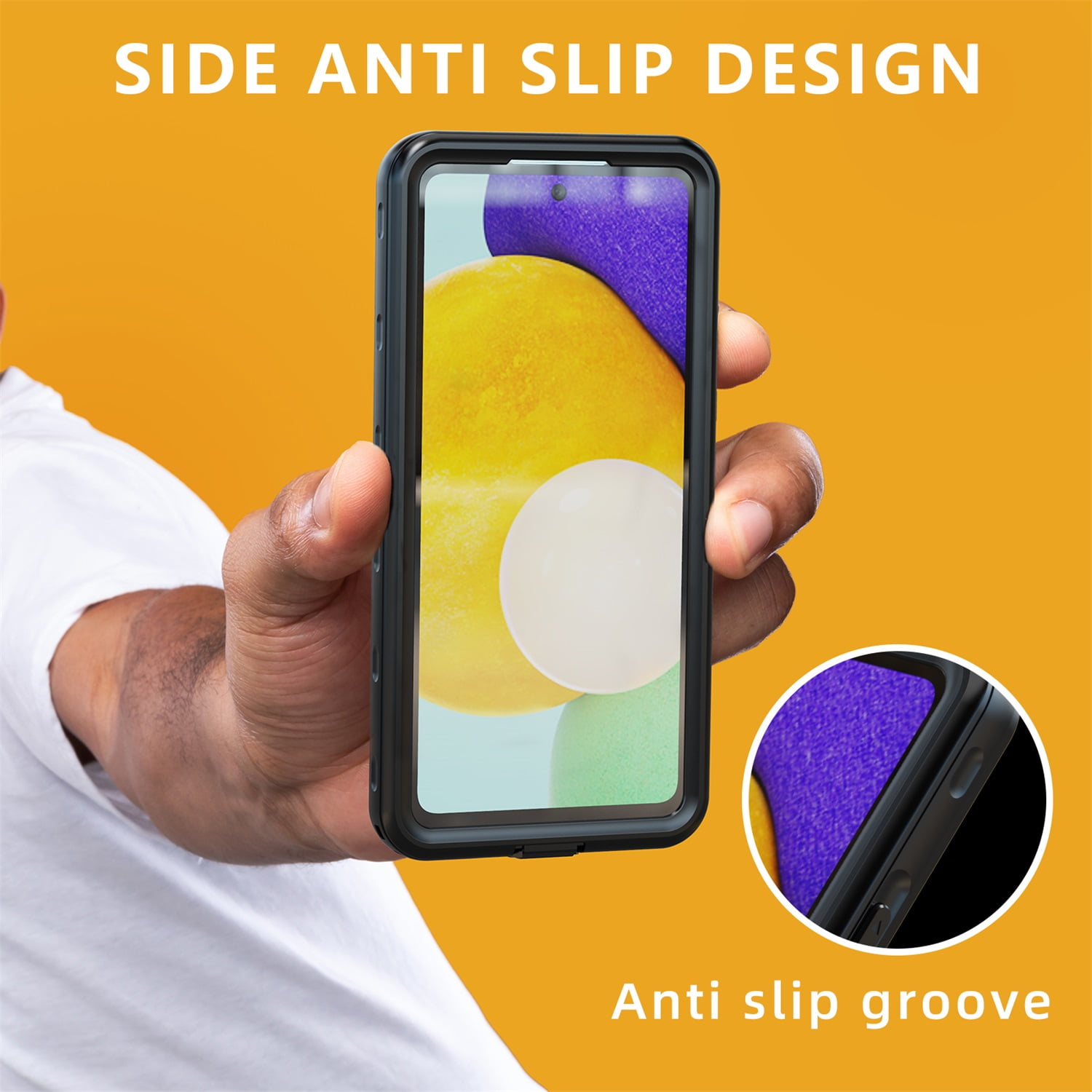 for Samsung Galaxy A53 5G Case Waterproof,Galaxy A53 5G Case [Built-in Screen & Lens Protector][Military Grade Shockproof][IP68 Underwater][Real 360°]Full Body Rugged Samsung A53 5G Case, Black
