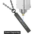 thumbnail image 5 of 10Pcs Stainless Steel Rectangle Pendant Necklace Black Engravable Charm Pendant Blank Pendant for Women Men Gifts, 5 of 7