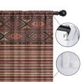 thumbnail image 4 of Blackout Kids Curtains,Brown Boho Tribal Hexagons and Stripes Pattern Childrens Insulated Curtains Set Of 2,Bedroom Essentials,Toddler Room Decor 42x54in(106x137cm), 4 of 5