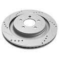 thumbnail image 4 of TRQ Rear Brake Pad and Rotor Set Ceramic Drilled Slotted G Coated Rotors Fits 2015-2018 Ford Mustang, 4 of 5