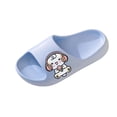 thumbnail image 2 of Eltusu Girls Slides, Open Toe Soft Bottom Bathroom No Slip Summer Slippers Sky Blue Size 12.5-13（Little Kids), 2 of 3