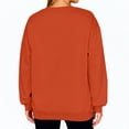thumbnail image 4 of WULMLEO Womens Sweatshirt Long Sleeve Color Block Fleece Hoodies Fall Casual Crewneck Pullover Tunic Tops 2025 Saffron L, 4 of 6