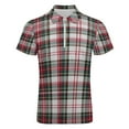 thumbnail image 4 of Clan Stewart Dress Tartan Plaid Pattern Tartan Men Zipper T-shirt Summer Casual Short Sleeve T-shirt Top, 4 of 7