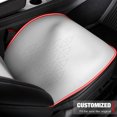 thumbnail image 5 of Ikon Motorsports Seat Cover Cushions Compatible With 2017-2023 Tesla Model 3, V1 Style White Suede Leather 1st 2nd Row 5-Seat Seat Cover Cushion Protectors, 5 of 9