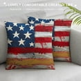 thumbnail image 3 of PHYHOO Patriotic Pillow Cover America Flag Color July Decor Independence Day Decorations Red Cushion Case for Sofa Couch White, 3 of 5