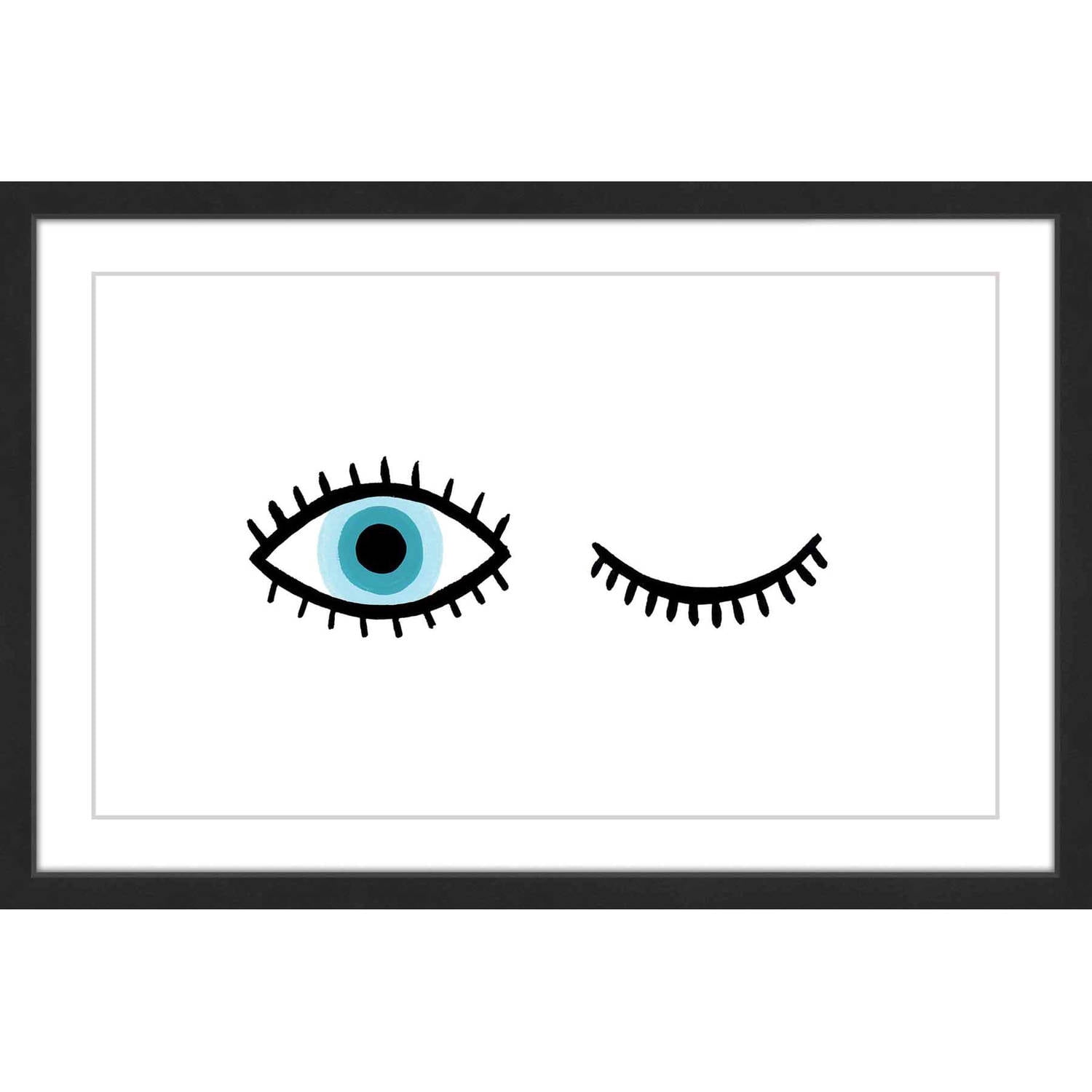 "One Eye Open" Framed Painting Print