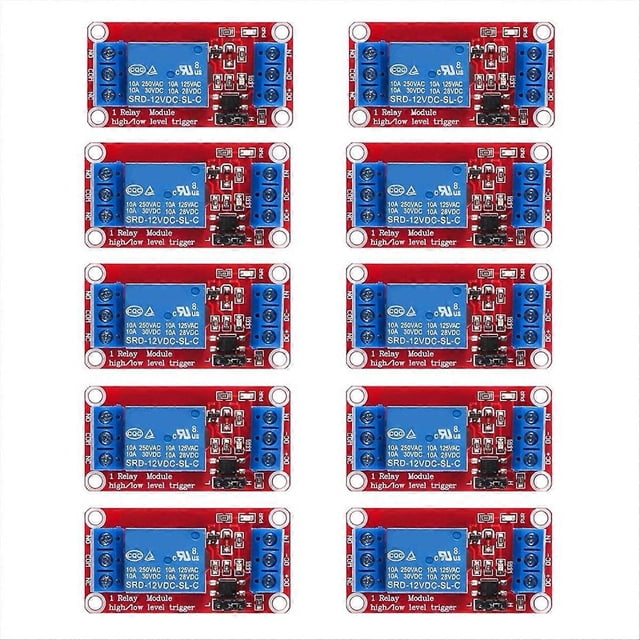 10pcs Relay Module DC 12V Relay Board 1 Channel with Optocoupler