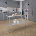 thumbnail image 6 of 14" x 60" Stainless Steel Work Table with Undershelf Food Prep NSF Utility Work Station, 6 of 9