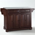 thumbnail image 3 of Bowery Hill Wood Kitchen Island with Stainless Steel Top in Mahogany, 3 of 7