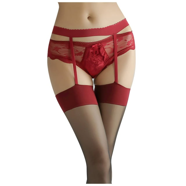 Bas de Sexe pour Femmes Aguichant Bretelles une Chaussettes Bas Rouge Pur Femmes Ventre Rouge Bordé Soie Noire Tube Intérêt Bas Ultra Minces Bas de compression Multicolore