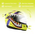 thumbnail image 3 of Casco de moto SLMOTO para jóvenes y niños, integral, amarillo, XXL, 3 of 9