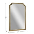 thumbnail image 5 of BizChair 36" x 24" Large Accent Wall Mirror with Solid Wood Frame for Bathroom, Entryway, Dining Room & Living Room in Weathered, 5 of 14