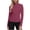 Wine, variant on Womens Shirts Long Sleeve Dressy Casual Trendy Clothes Top Solid Color Crew Neck Loose Fit Zip-Front Cinched Waist UPF Sun Protection Jacket Top Orange ,XXXL