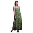 thumbnail image 1 of Bimba Robe Soleil de Plage pour Femmes à Corsage Smocké avec Imprimé de Baies Rouges et d'Oiseaux Bulbules - Moyen, 1 of 1